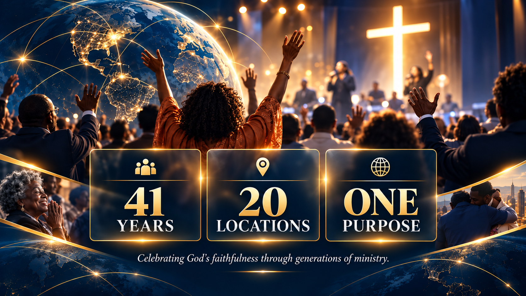 Celebrating God's faithfulness through generations of ministry — 41 years, 20 locations, one purpose